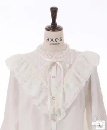 미사용 새상품 axes femme 앤티크풍 프릴 블라우스