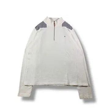 TOMMY HILFIGER 하프 지퍼 체크 트레이닝복 사이즈 L