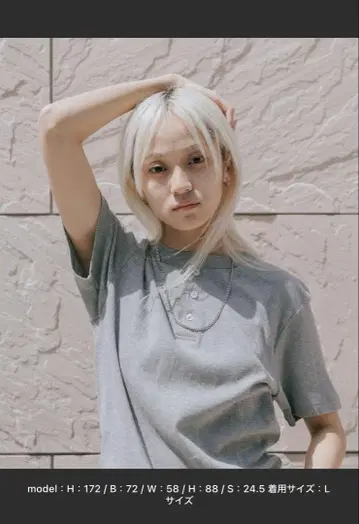 R.P.miller/거울 헨리 반팔 티셔츠 그레이 M