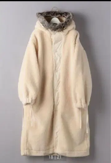 하이크 HYKE 후디드 보아 후드 코트 보아 코트 사이즈 3