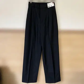 UNIQLO 턱 와이드 팬츠 (긴 길이) 블랙 S