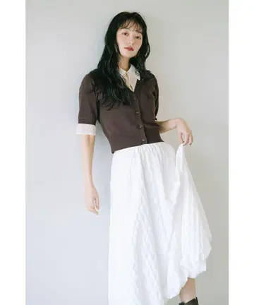 COCODEAL 코코딜 자카드 벌룬 스커트