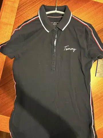TOMMY HILFIGER 네이비 피케 셔츠 S/P