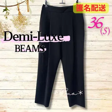 [ 데미-럭스 BEAMS ] 테이퍼드 수트 블랙 팬츠 빔즈