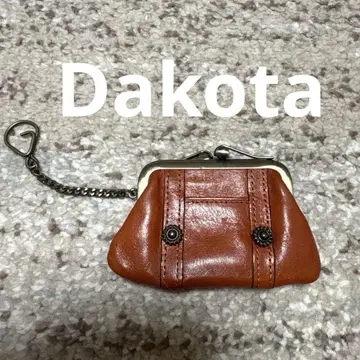 Dakota 가마구치 파우치 체인 포함 동전 지갑 브라운 레트로풍