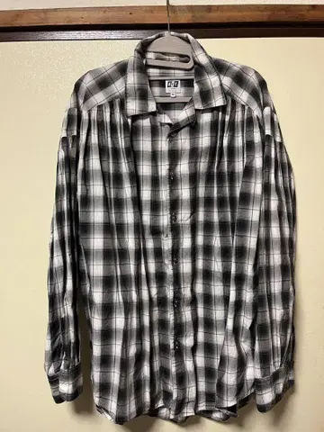 AIE M 사이즈 체크 무늬 긴팔 셔츠