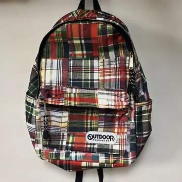 OUTDOOR PRODUCTS 체크 패치워크 패턴 D팩 백팩