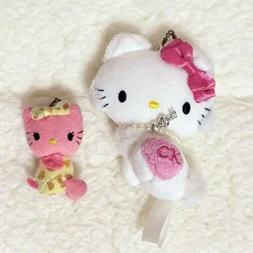 헤이세이 레트로 산리오 챠미 키티 봉제 인형 마스코트 스트랩