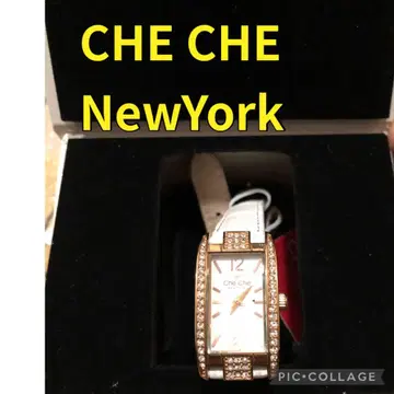 미사용 새상품 Che Che New York 손목시계 여성용 화이트