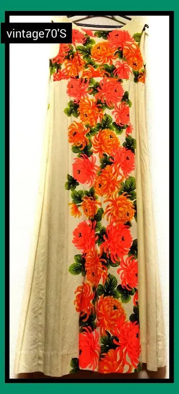 vintage 70'S 롱 원피스 HAWAII 제