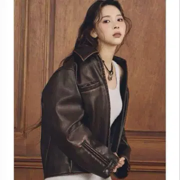 MICHIXSLY 가죽 자켓 브라운
