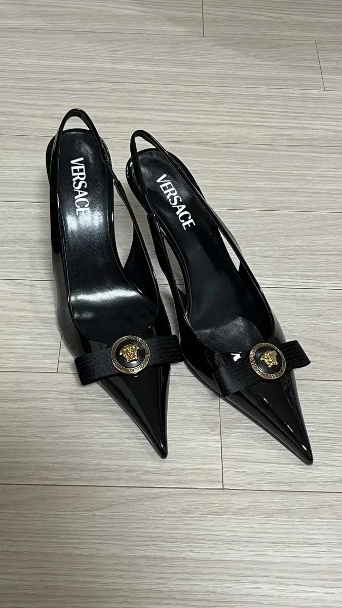 Versace Gianni Ribbon Patent Pumps