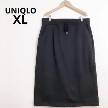 유니클로 맨투맨 스커트 블랙 LL 빅 사이즈 속기모 캐주얼