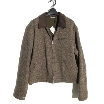25AW AURALEE HOMESPUN TWEED ZIP BLOUSON