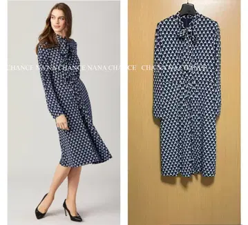 새상품급 브룩스브라더스 원피스 올 패턴 양 로고 아이콘 드레스