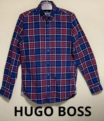 HUGO BOSS 휴고 보스 긴팔 체크 셔츠 남성용 S