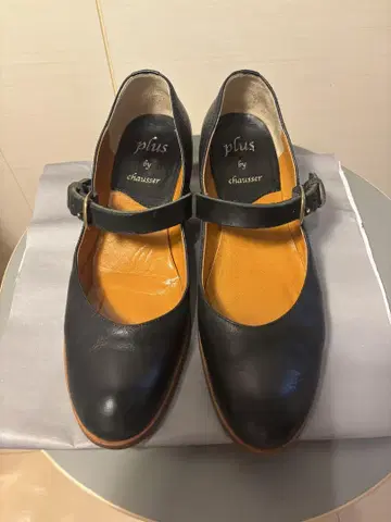 쇼세 블랙 스트랩 펌프스 24cm 상당 여성용