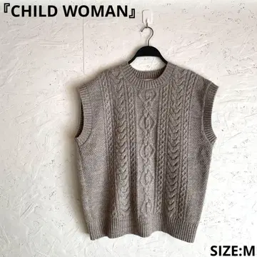 [ CHILD WOMAN ] 케이블 니트 베스트 M