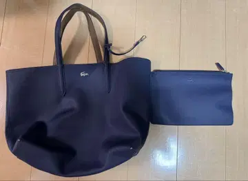 Lacoste 리버서블 토트 네이비 브라운