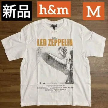 H&M LED ZEPPELIN 그래픽 T셔츠 M 레드 제플린