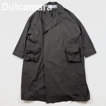 Dulcamara 두르카마라 요소이키 W 모즈 롱 코트 브라운 체크