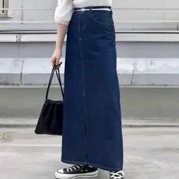 차오패닉 A라인 데님 스커트