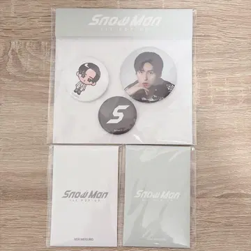 SnowMan 1st POPUP 포토 카드 팩 2종 캔뱃지 메구로 렌