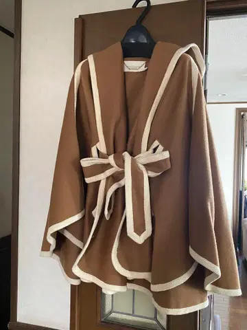 ZIMMERMANN 캐러멜 브라운 케이프 판초 코트