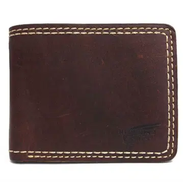 RED WING 지갑 천연 가죽 다크 브라운 브라운 브라운 이단 접이식