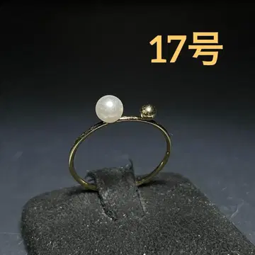 빈티지 패션 반지 실버 17호 펄 볼 장식 반지