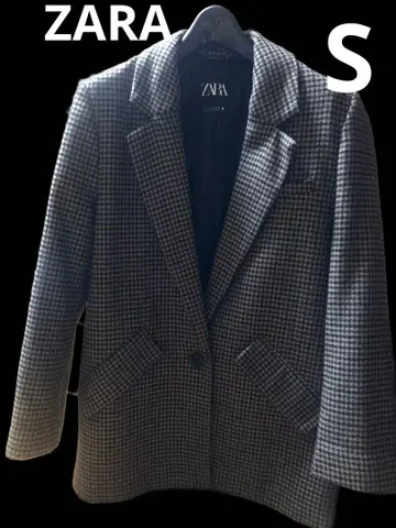 ZARA 오버 사이즈 체크 블레이저 격자 무늬 미사용 새상품