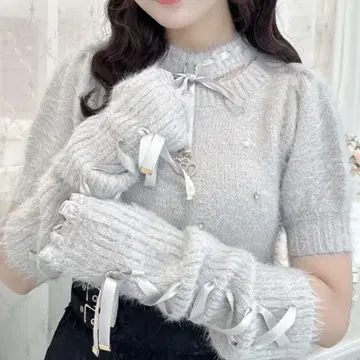 ROJITA 로지타 암워머 포함 샤기 니트 (그레이)