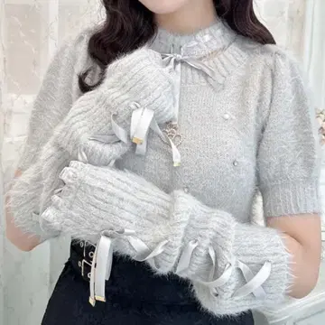 ROJITA 로지타 암워머 포함 샤기 니트 (그레이)