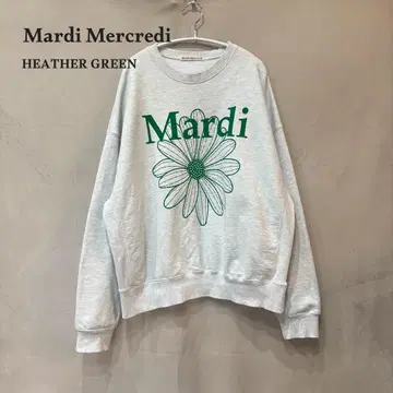 마르디메크르디 스웨트 셔츠 FLOWERMARDI 헤더 그린