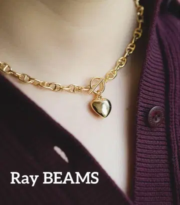[ Ray BEAMS ] 마린 체인 만텔 하트 목걸이