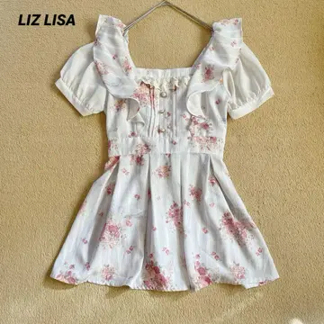LIZ LISA 로즈 부케 패턴 상의