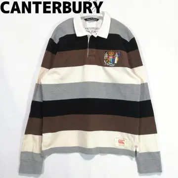CANTERBURY 긴팔 라거 셔츠 엠블럼 피케 셔츠 캔터베리