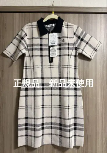 미사용 새상품 Trois Logo Knit Mini Dress