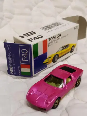 토미카 F40 파랑 상자 람보르기니 미우라 SV 일본제