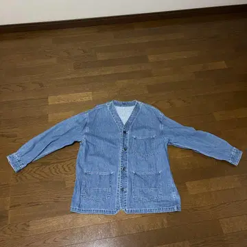 라이트 블루 데님 가디건
