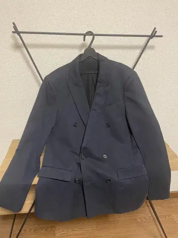ALLSAINTS 네이비 더블 브레스트 자켓