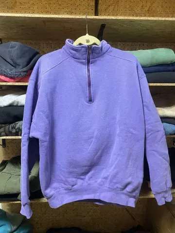 러셀 애슬레틱 퍼플 하프 지퍼 트레이닝복 XL