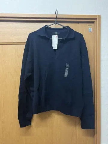 유니클로 스무스 코튼 릴랙스 폴로 스웨터
