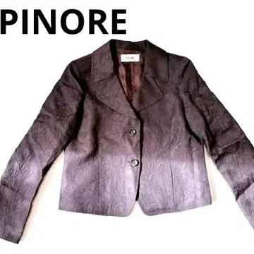 PINORE 자수 자켓 브라운 아우터 홑겹 아우터 40