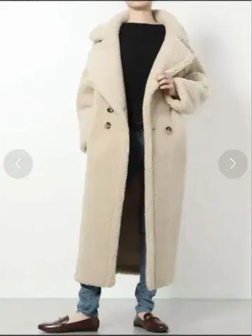 RANAN 퍼 사용 빅 코트 보아 롱 코트 무스탕 롱 코트