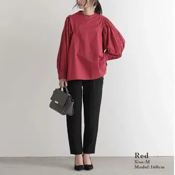 택 포함 새상품 m.n 엠도트엔 상의 블라우스 벌룬 소매