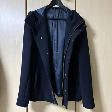 Calvin Klein 캘빈클라인 울 코트 자켓 후드 부착