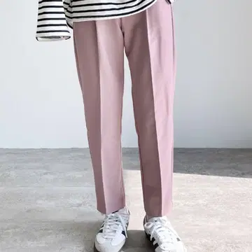 아름다운 실루엣 센터 프레스 테이퍼드 팬츠 레카 reca
