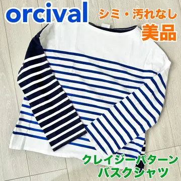 오르치발 orcival 클레이지 패턴 바스크 셔츠 롱 T 새상품급