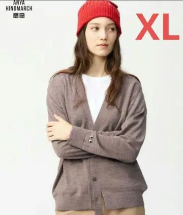 UNIQLO x ANYA 메리노 오버 사이즈 V넥 가디건 XL 사이즈